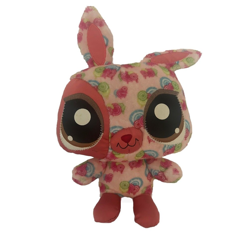 Littlest Pet Shop Happiest Bunny 2008 Pink Plush Toy 10"